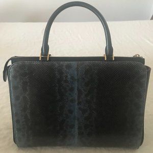 Emilio Pucci Navy Snakeskin Shoulder Bag